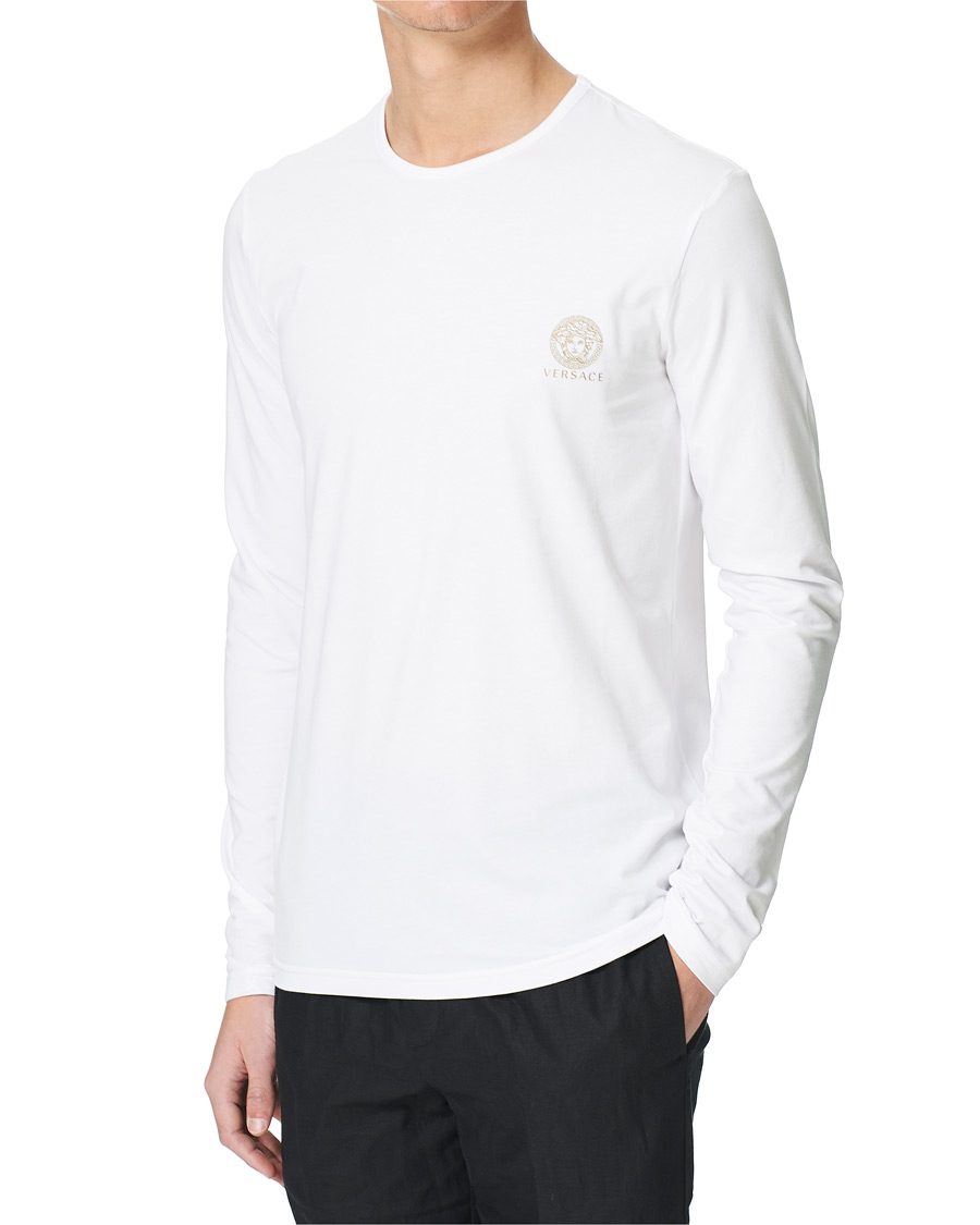 Homme | T-shirts | Versace | Medusa Long Sleeve Tee White