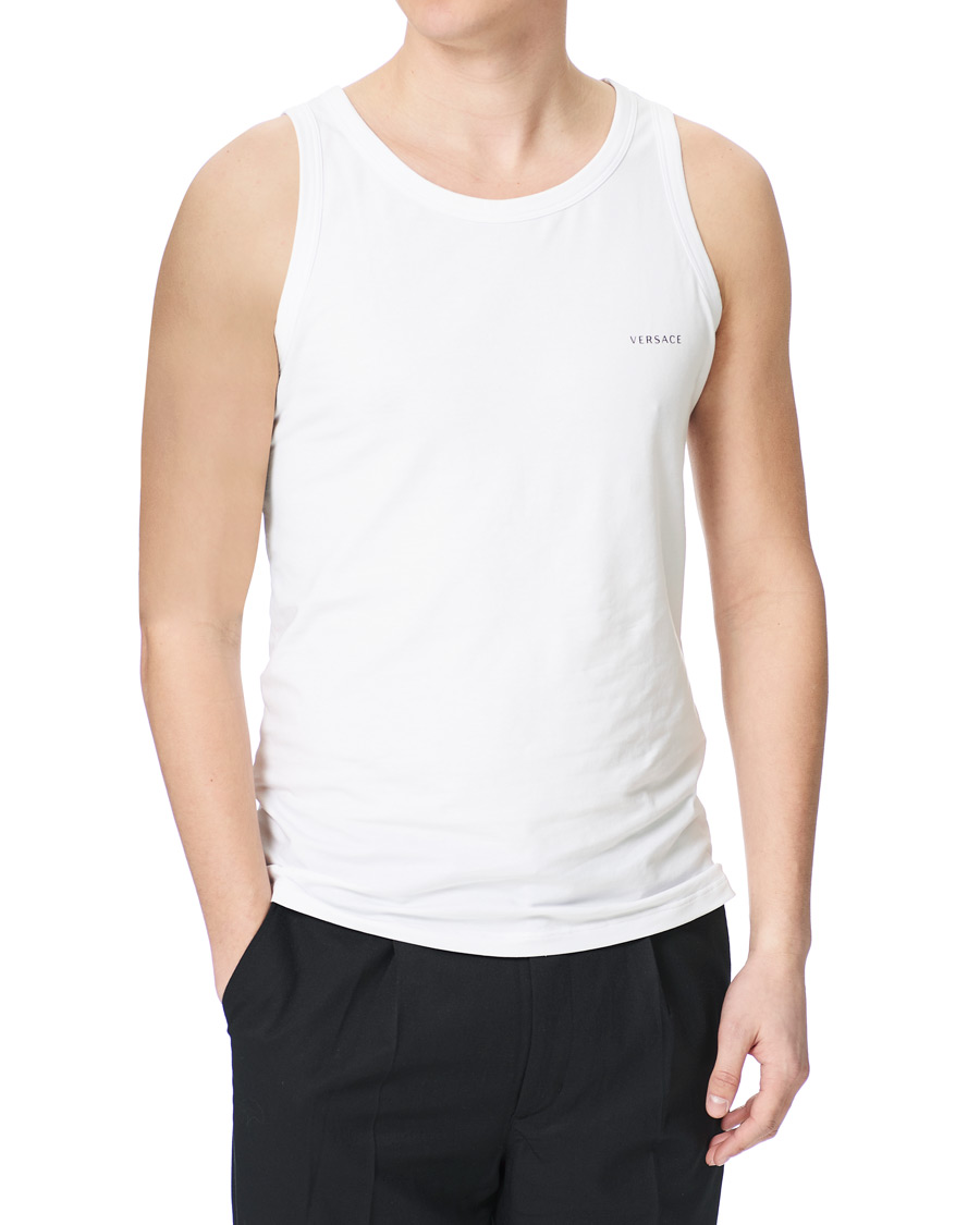 Homme | T-shirts | Versace | Logo Tank Top White