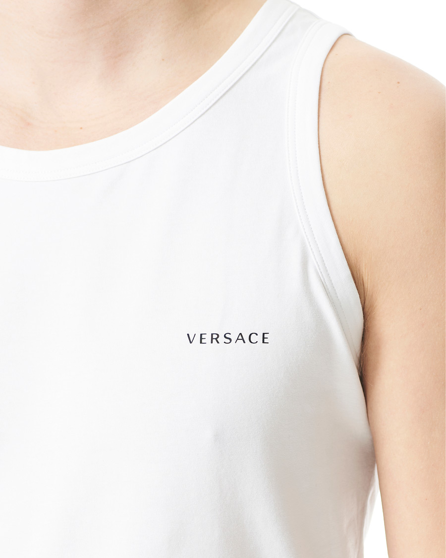 Homme | T-shirts | Versace | Logo Tank Top White