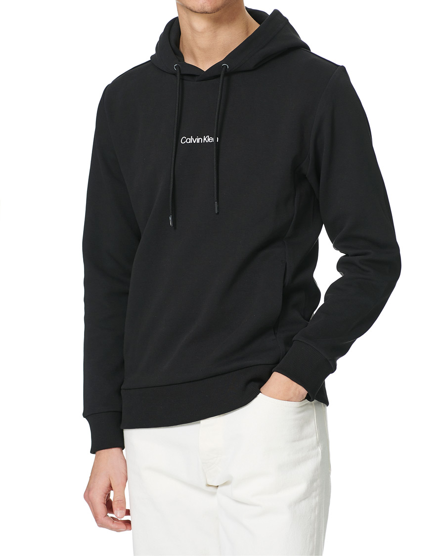 Homme | Pulls Et Tricots | Calvin Klein | Small Chest Logo Hoodie Black