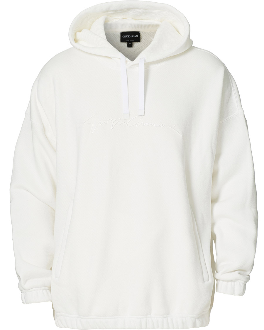 Homme | Pulls Et Tricots | Giorgio Armani | Denim Cotton Hoodie White