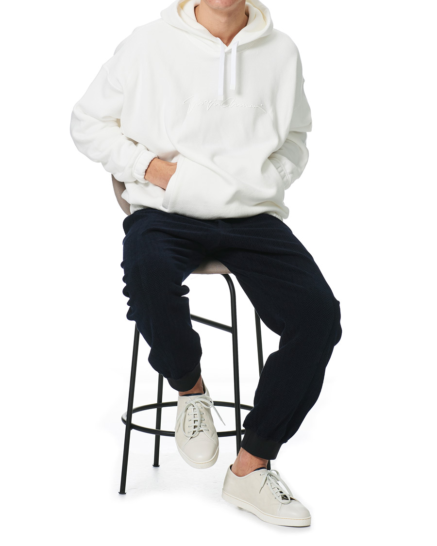 Homme | Pulls Et Tricots | Giorgio Armani | Denim Cotton Hoodie White