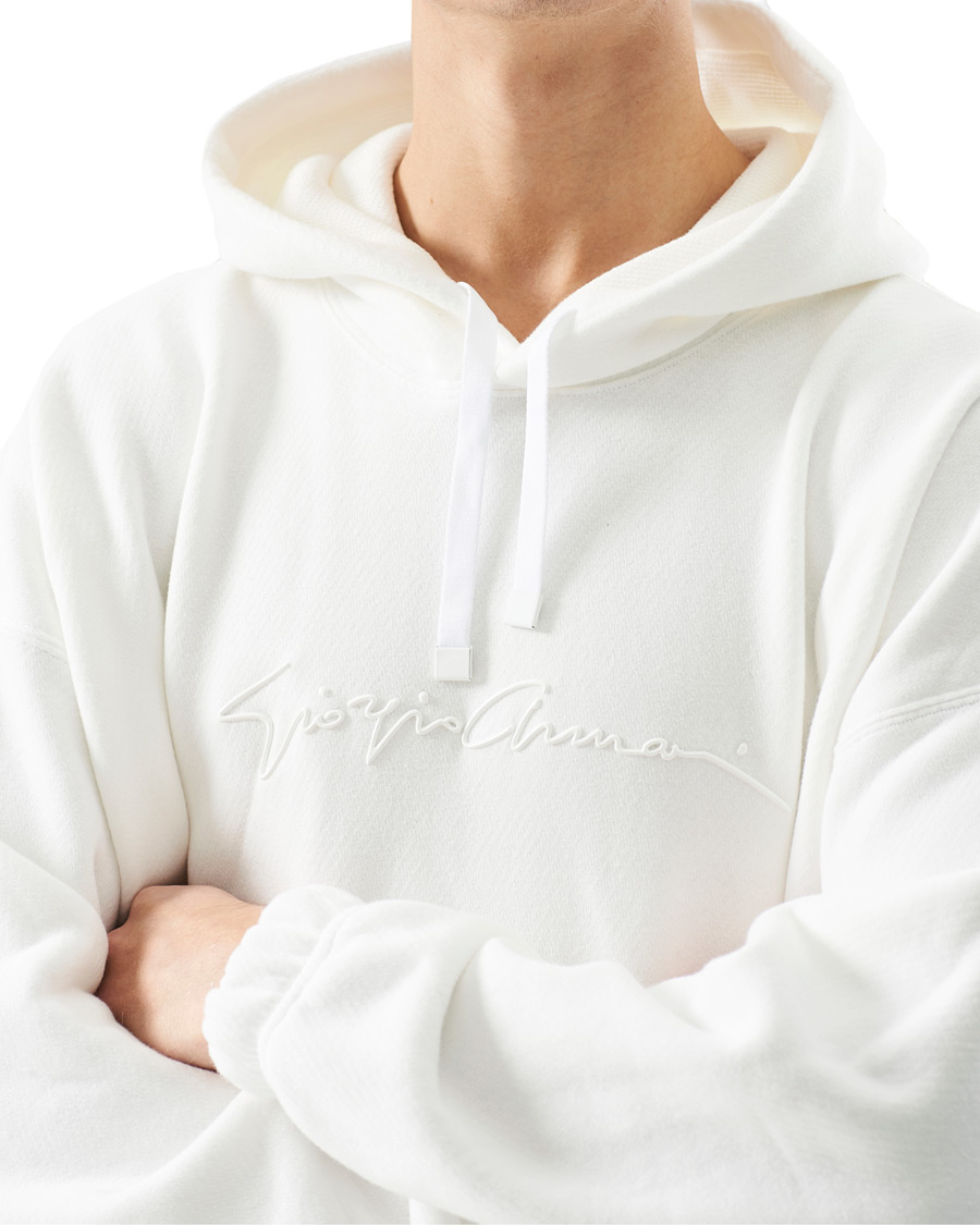 Homme | Pulls Et Tricots | Giorgio Armani | Denim Cotton Hoodie White