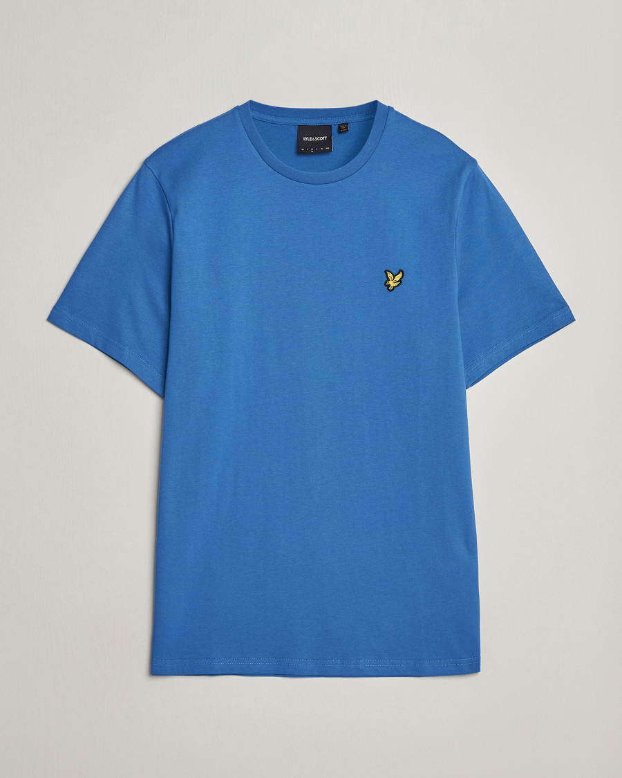 Homme | T-shirts | Lyle & Scott | Crew Neck Organic Cotton T-Shirt Spring Blue