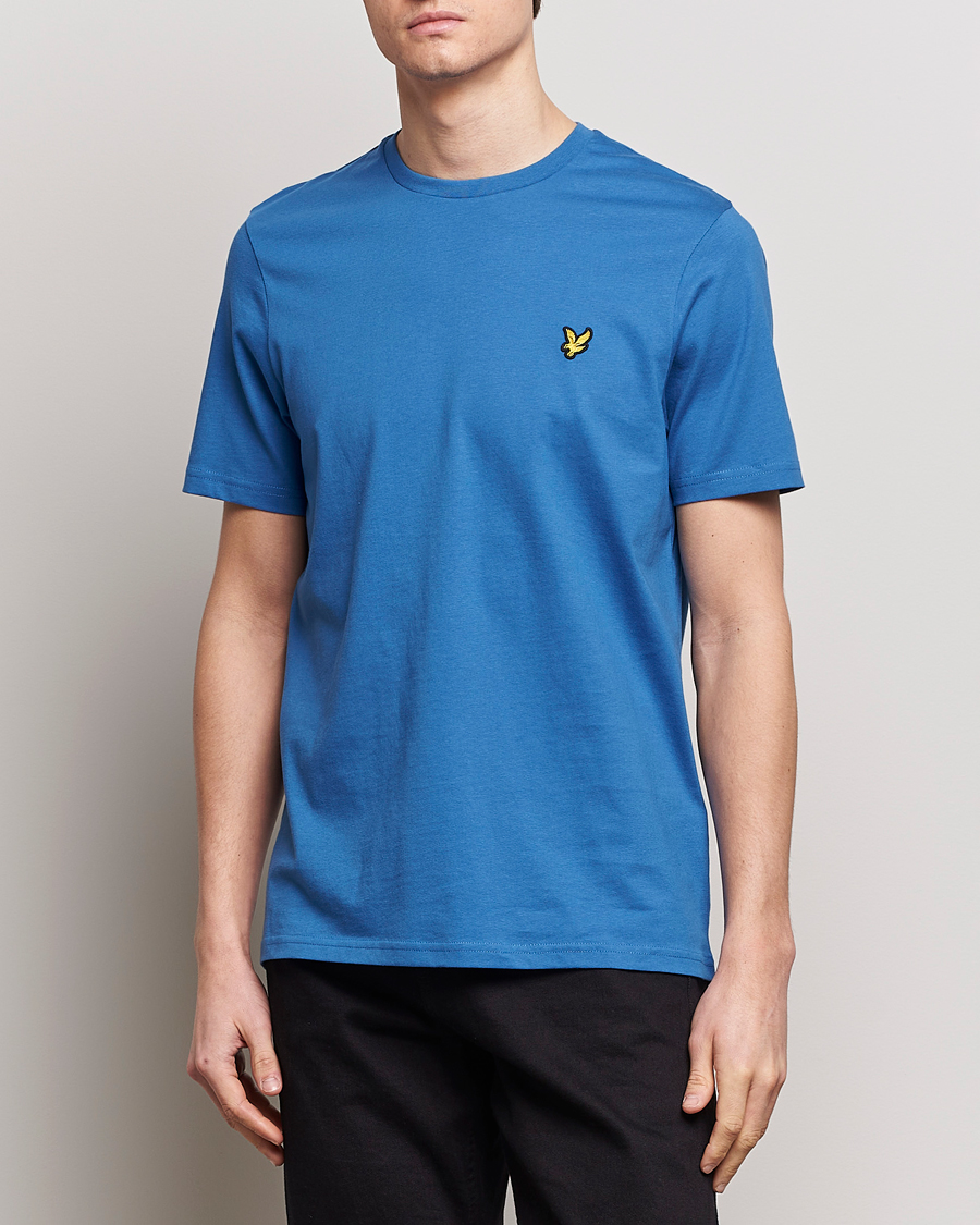 Homme | T-shirts | Lyle & Scott | Crew Neck Organic Cotton T-Shirt Spring Blue