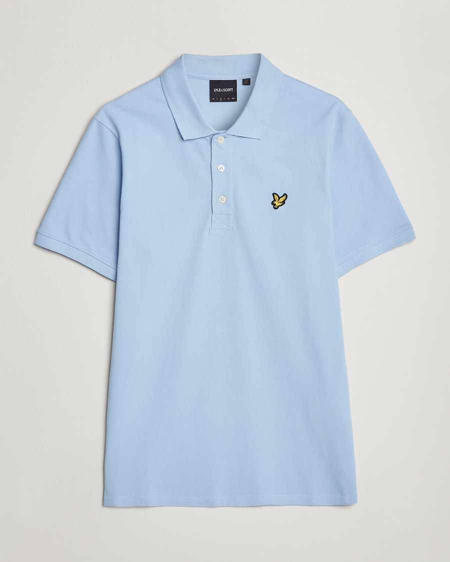 Homme | Polos | Lyle & Scott | Plain Pique Polo Light Blue