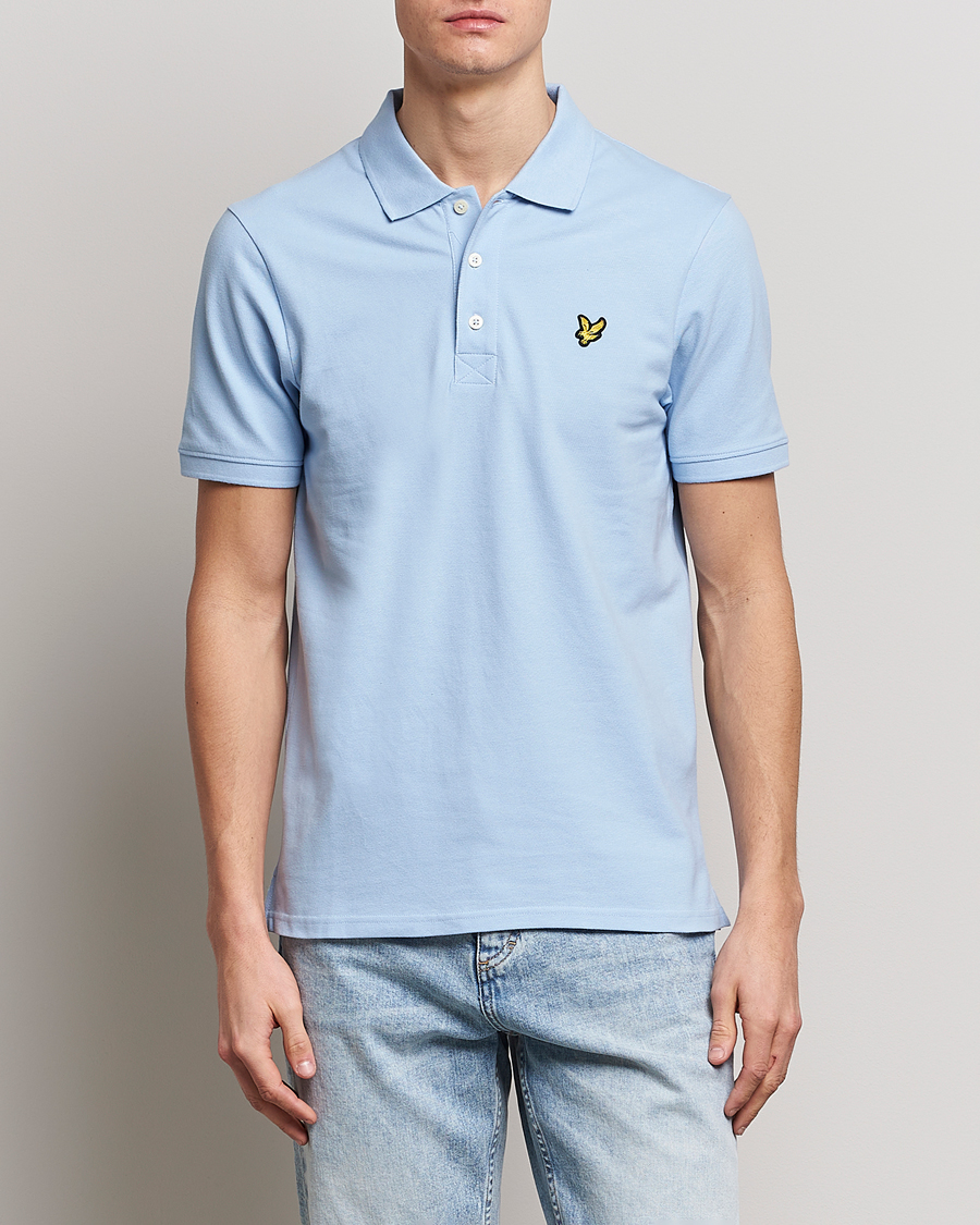 Homme | Polos | Lyle & Scott | Plain Pique Polo Light Blue