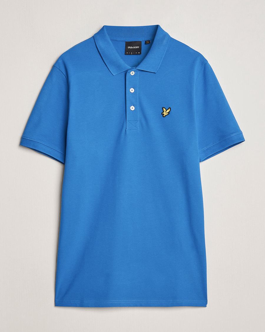 Homme | Polos | Lyle & Scott | Plain Pique Polo Spring Blue