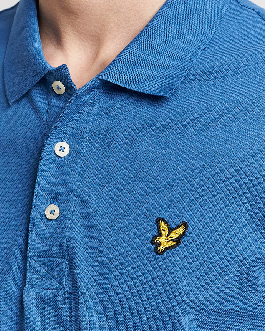 Homme | Polos | Lyle & Scott | Plain Pique Polo Spring Blue