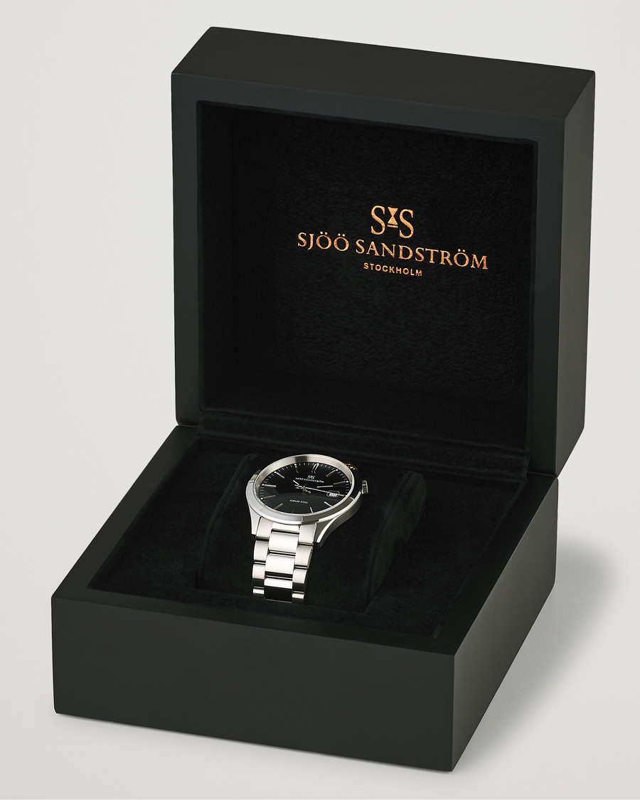 Homme | Sjöö Sandström Jubilee Steel Quartz 40mm Black/Steel | Sjöö Sandström | Jubilee Steel Quartz 40mm Black/Steel