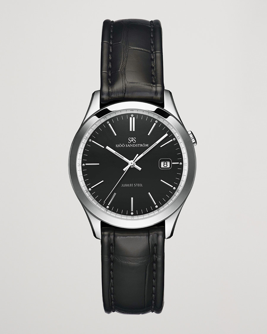 Homme | Sjöö Sandström Jubilee Steel Quartz 40mm Black/Black Calf | Sjöö Sandström | Jubilee Steel Quartz 40mm Black/Black Calf