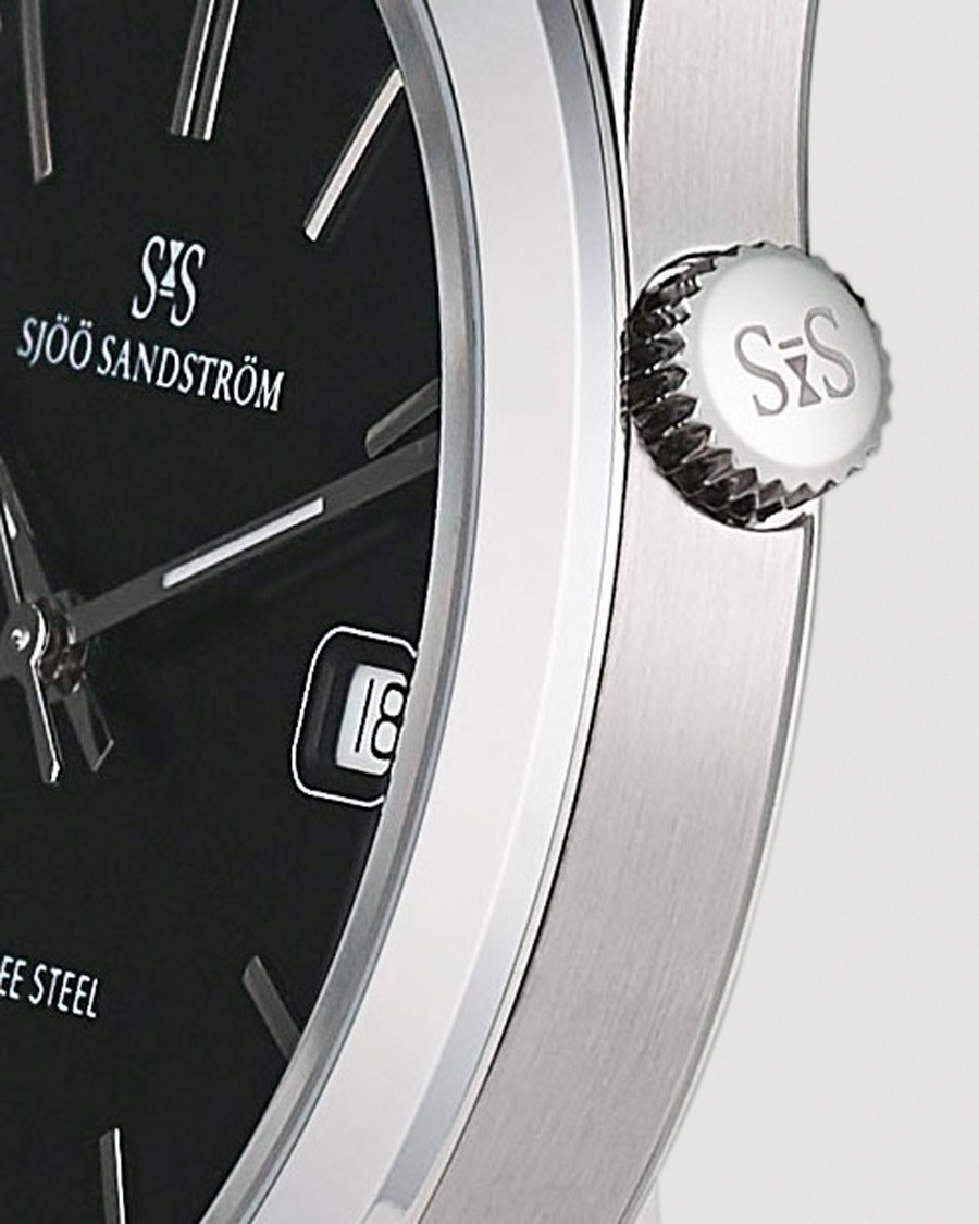 Homme | Sjöö Sandström Jubilee Steel Quartz 40mm Black/Black Calf | Sjöö Sandström | Jubilee Steel Quartz 40mm Black/Black Calf