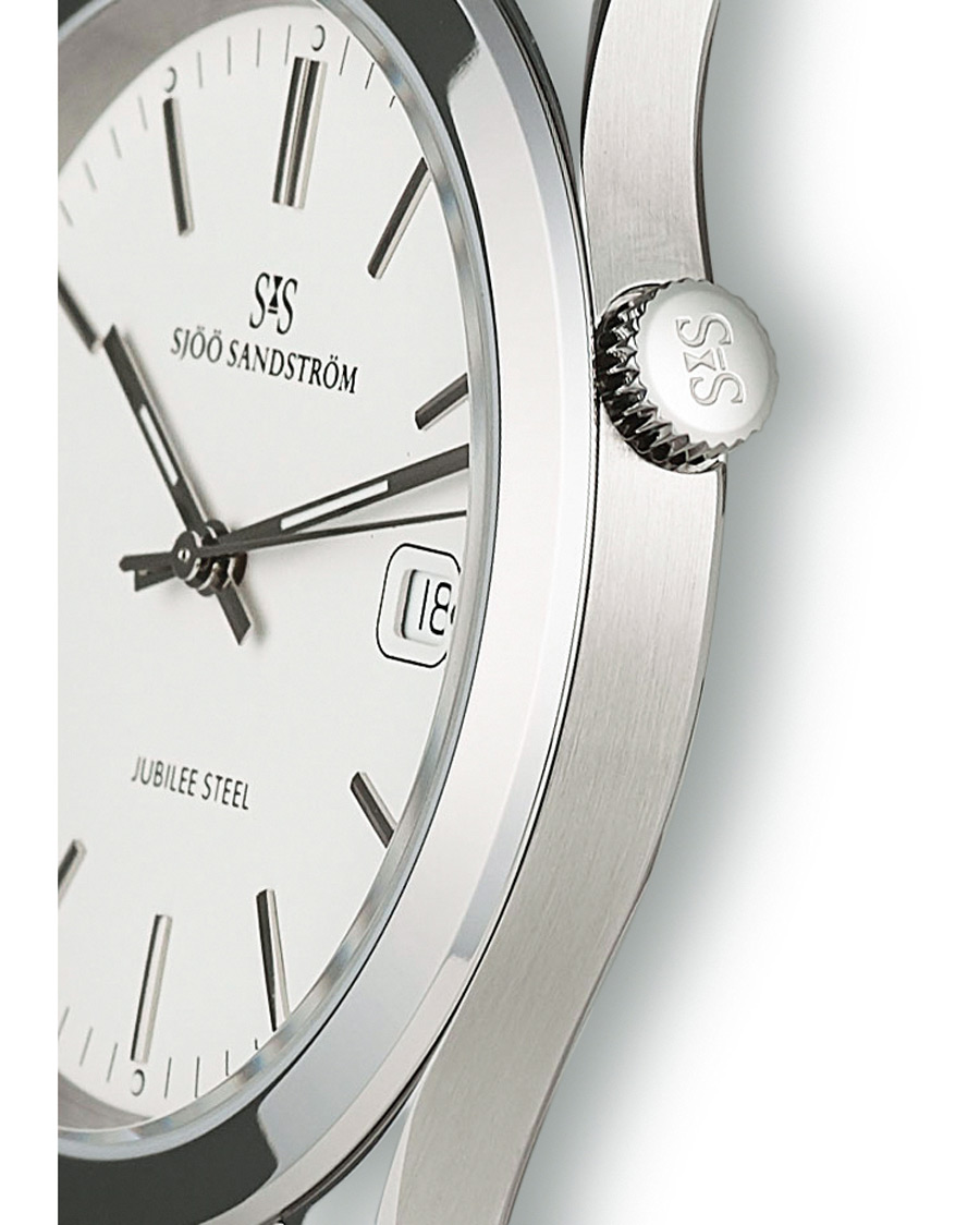 Homme | Sjöö Sandström Jubilee Steel Quartz 40mm White/Steel | Sjöö Sandström | Jubilee Steel Quartz 40mm White/Steel