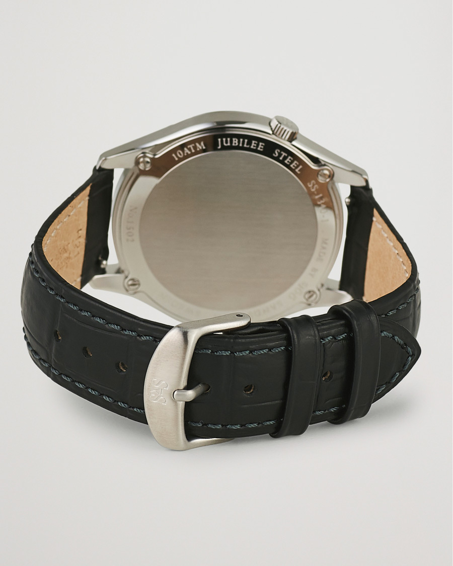 Homme | Sjöö Sandström Jubilee Steel Quartz 40mm White/Black Calf | Sjöö Sandström | Jubilee Steel Quartz 40mm White/Black Calf