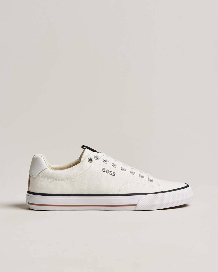 Homme | Aiden Canvas Sneaker White | BOSS BLACK | Aiden Canvas Sneaker White