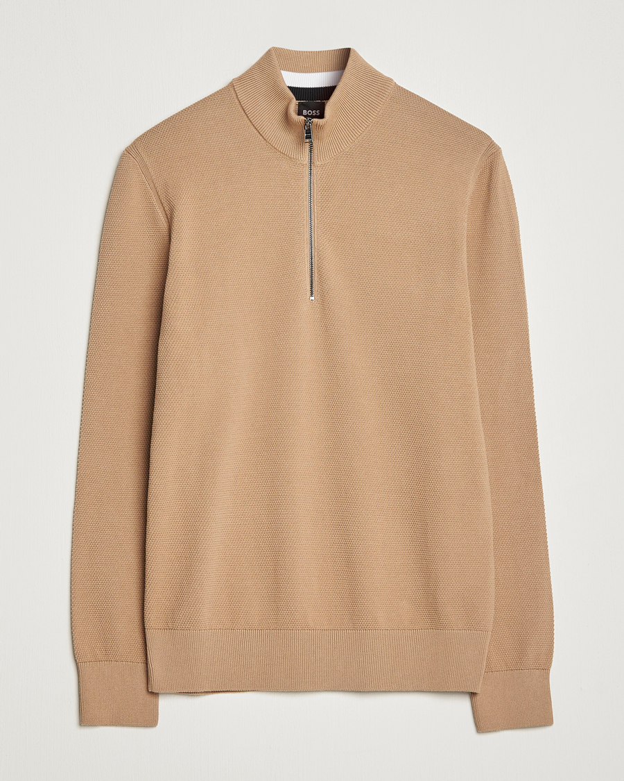Homme | Pulls Et Tricots | BOSS BLACK | Ebrando Half-Zip Medium Beige