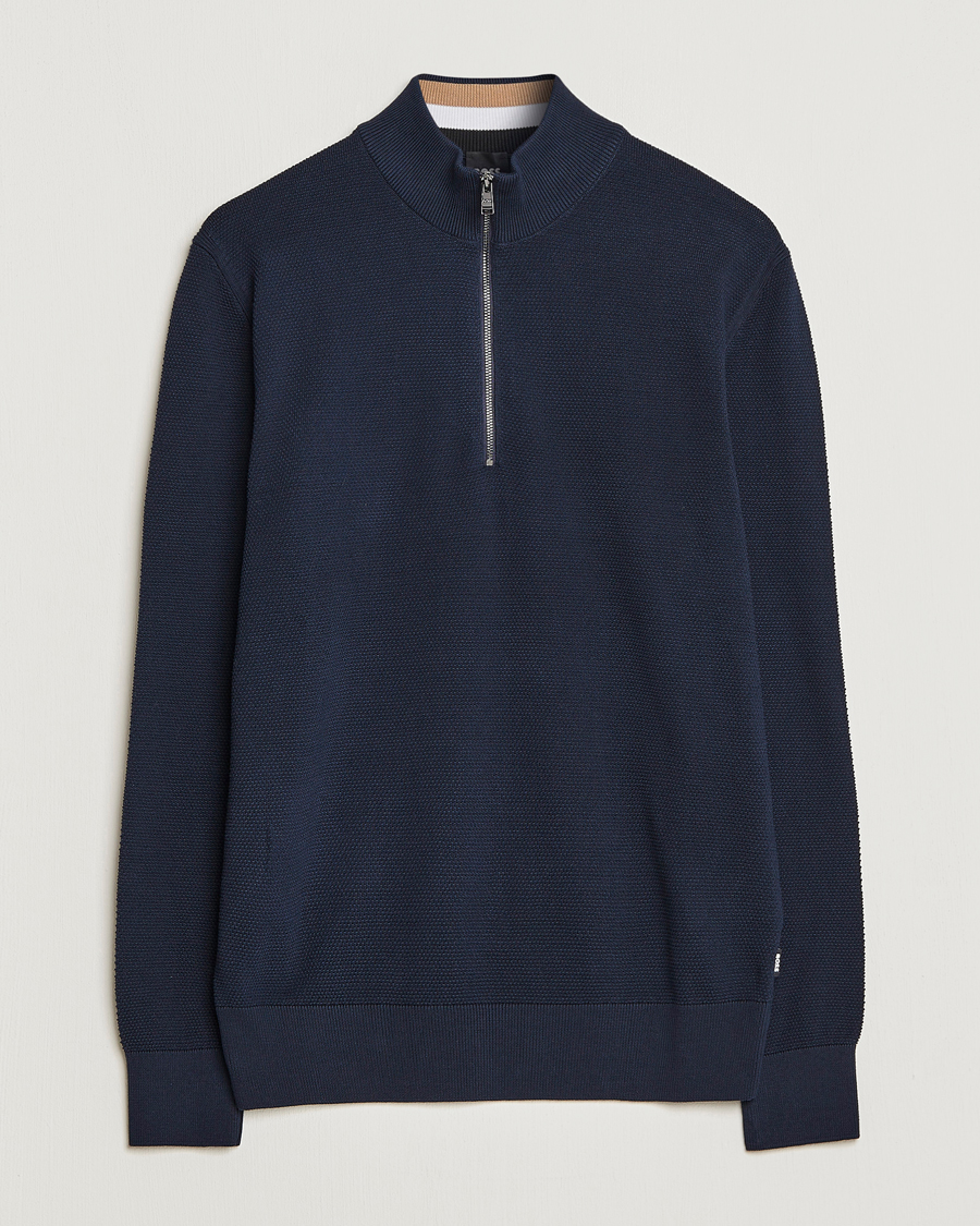 Homme | Pulls Et Tricots | BOSS BLACK | Ebrando Half-Zip Dark Blue