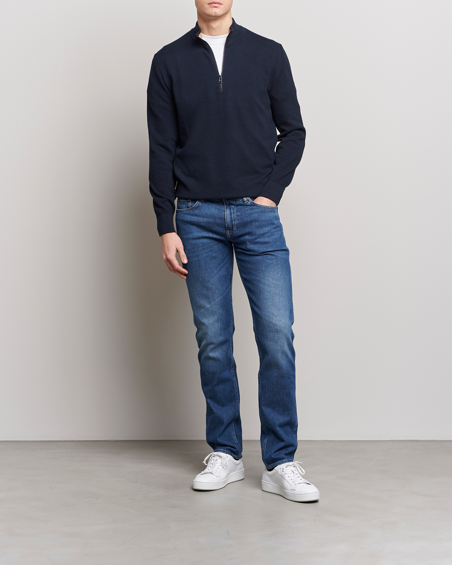 Homme | Pulls Et Tricots | BOSS BLACK | Ebrando Half-Zip Dark Blue
