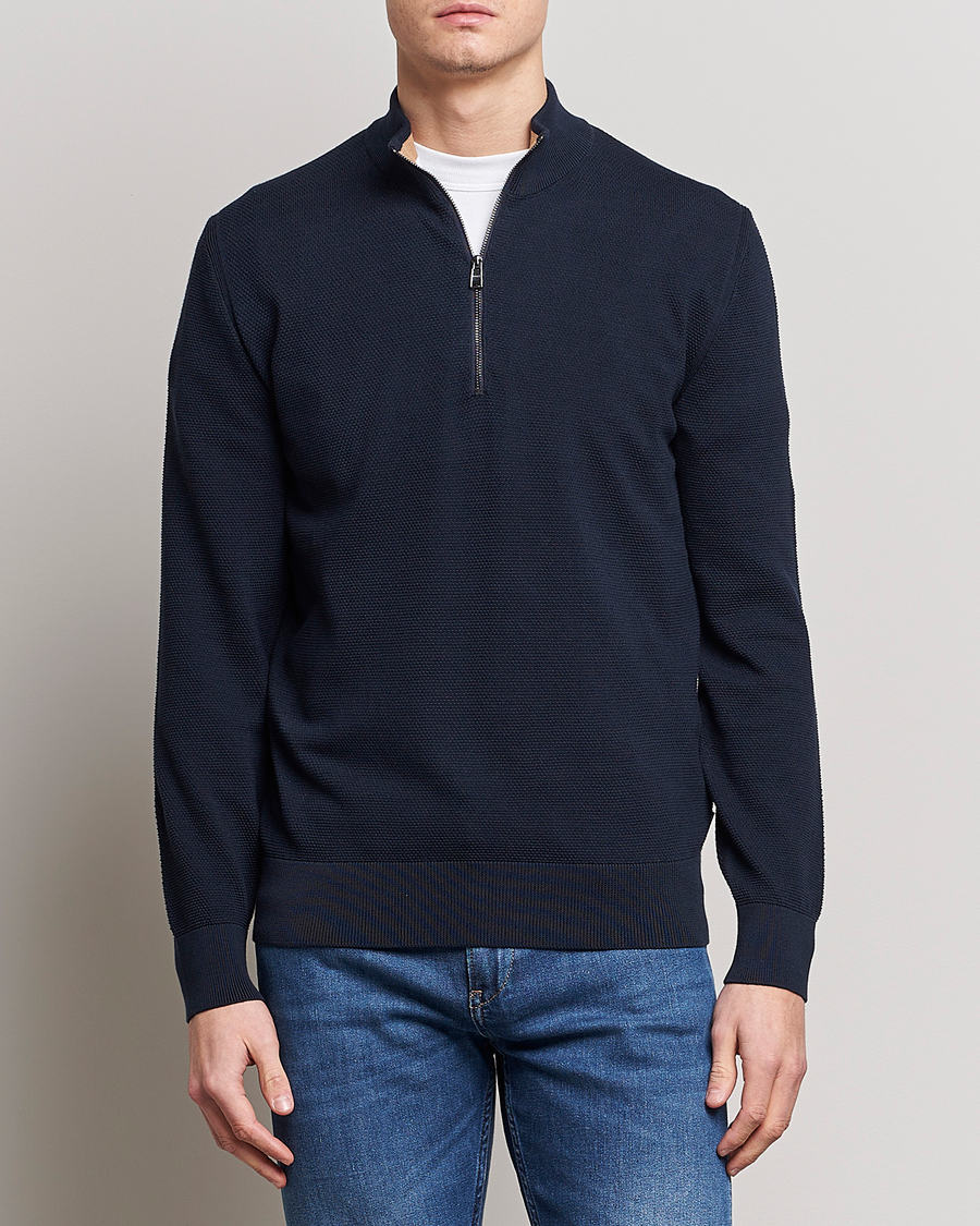 Homme | Pulls Et Tricots | BOSS BLACK | Ebrando Half-Zip Dark Blue
