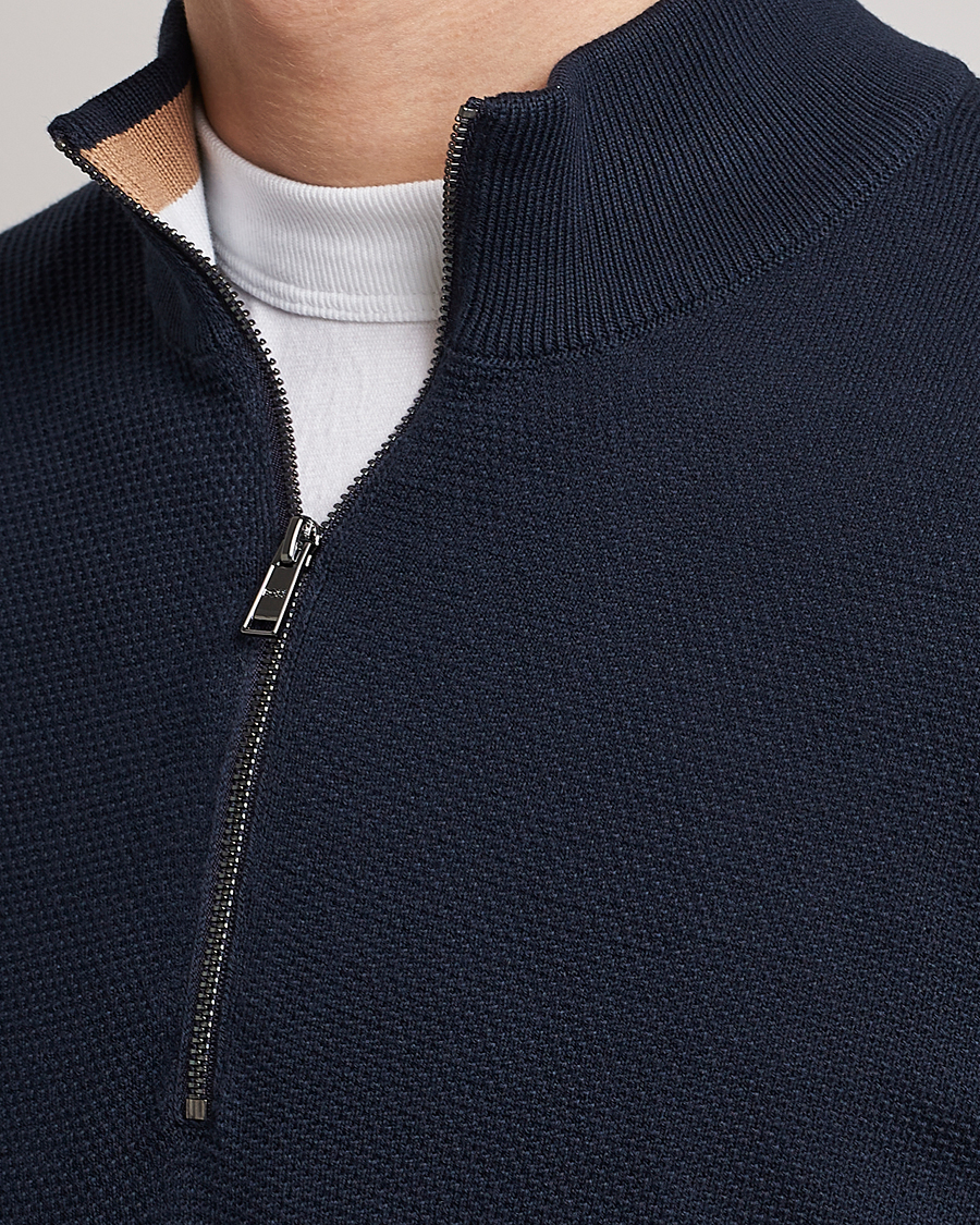 Homme | Pulls Et Tricots | BOSS BLACK | Ebrando Half-Zip Dark Blue