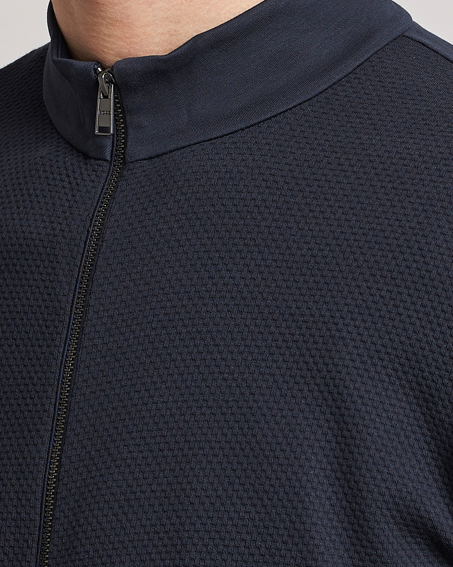 Homme | Pulls Et Tricots | BOSS BLACK | Skiles Knitted Full-Zip Sweater Dark Blue