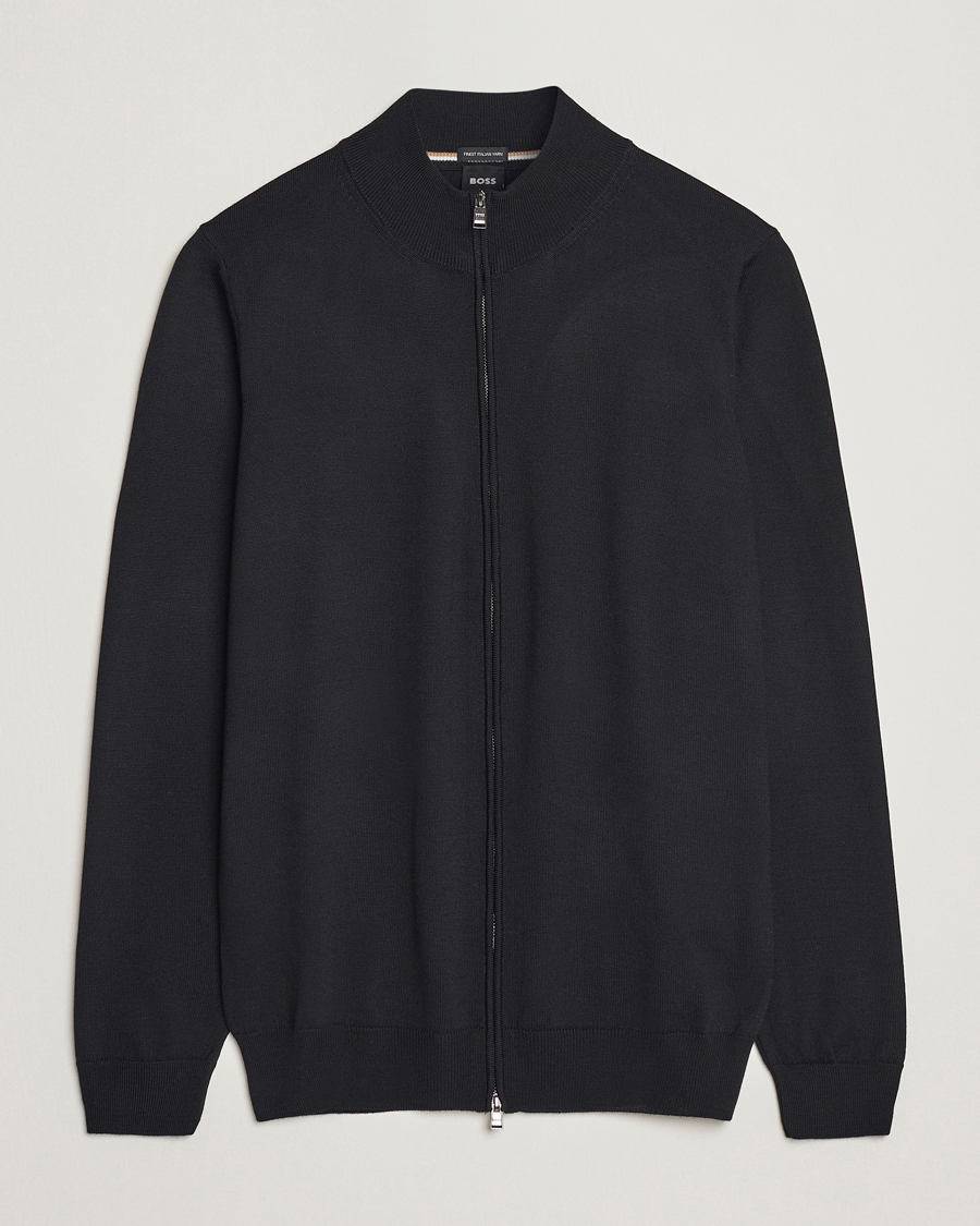 Homme | Pulls Et Tricots | BOSS BLACK | Balonso Full-Zip Sweater Black