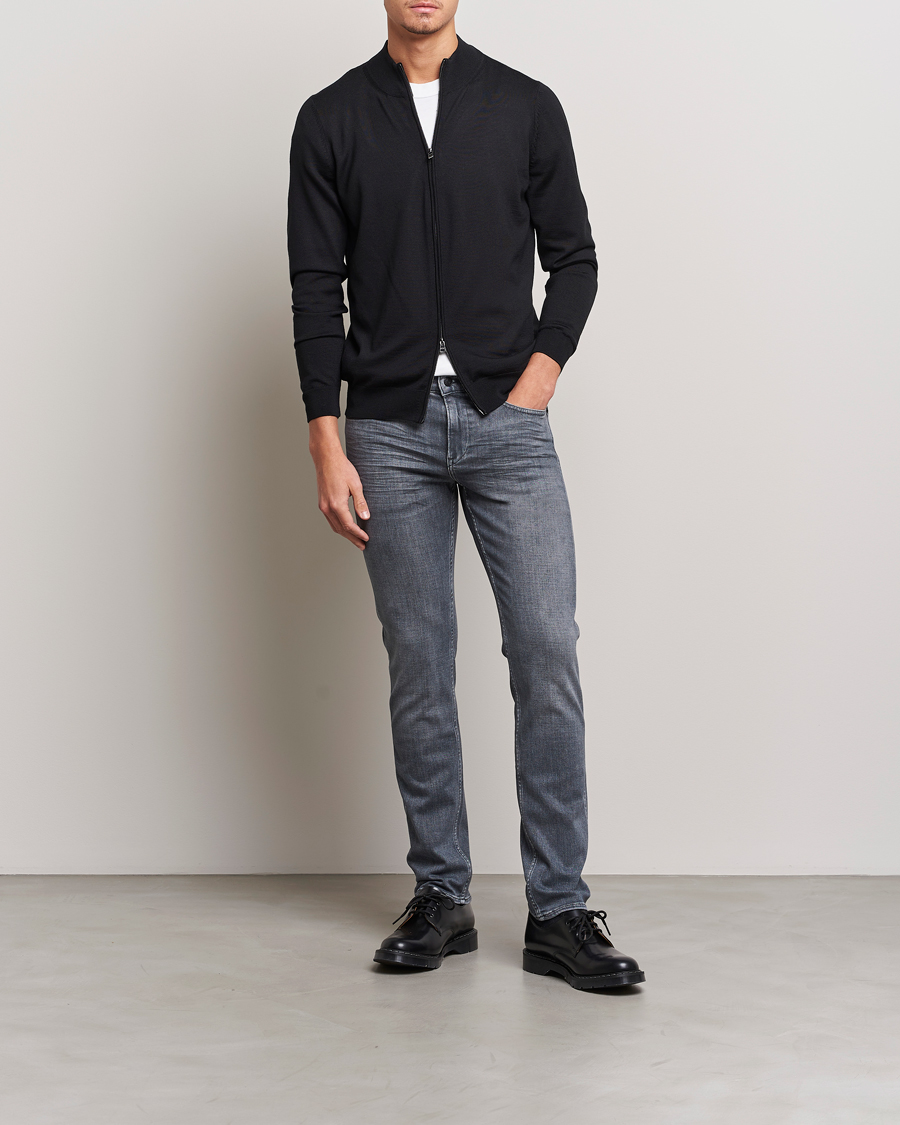 Homme | Pulls Et Tricots | BOSS BLACK | Balonso Full-Zip Sweater Black