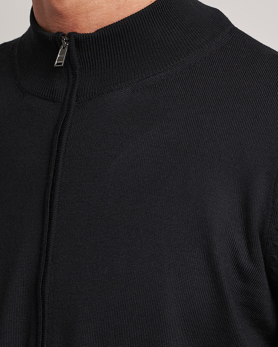 Homme | Pulls Et Tricots | BOSS BLACK | Balonso Full-Zip Sweater Black