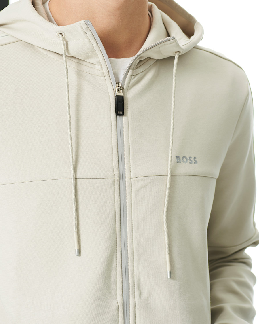 Homme | Pulls Et Tricots | BOSS GREEN | BOSS Athleisure Saggy Full Zip Hoodie Light Beige