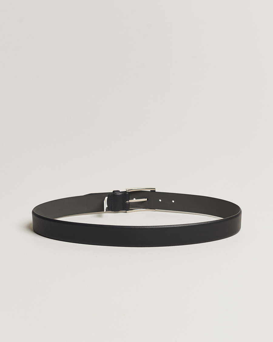 Herre | Belter | BOSS BLACK | Barnabie Leather Belt 3,5 cm Black