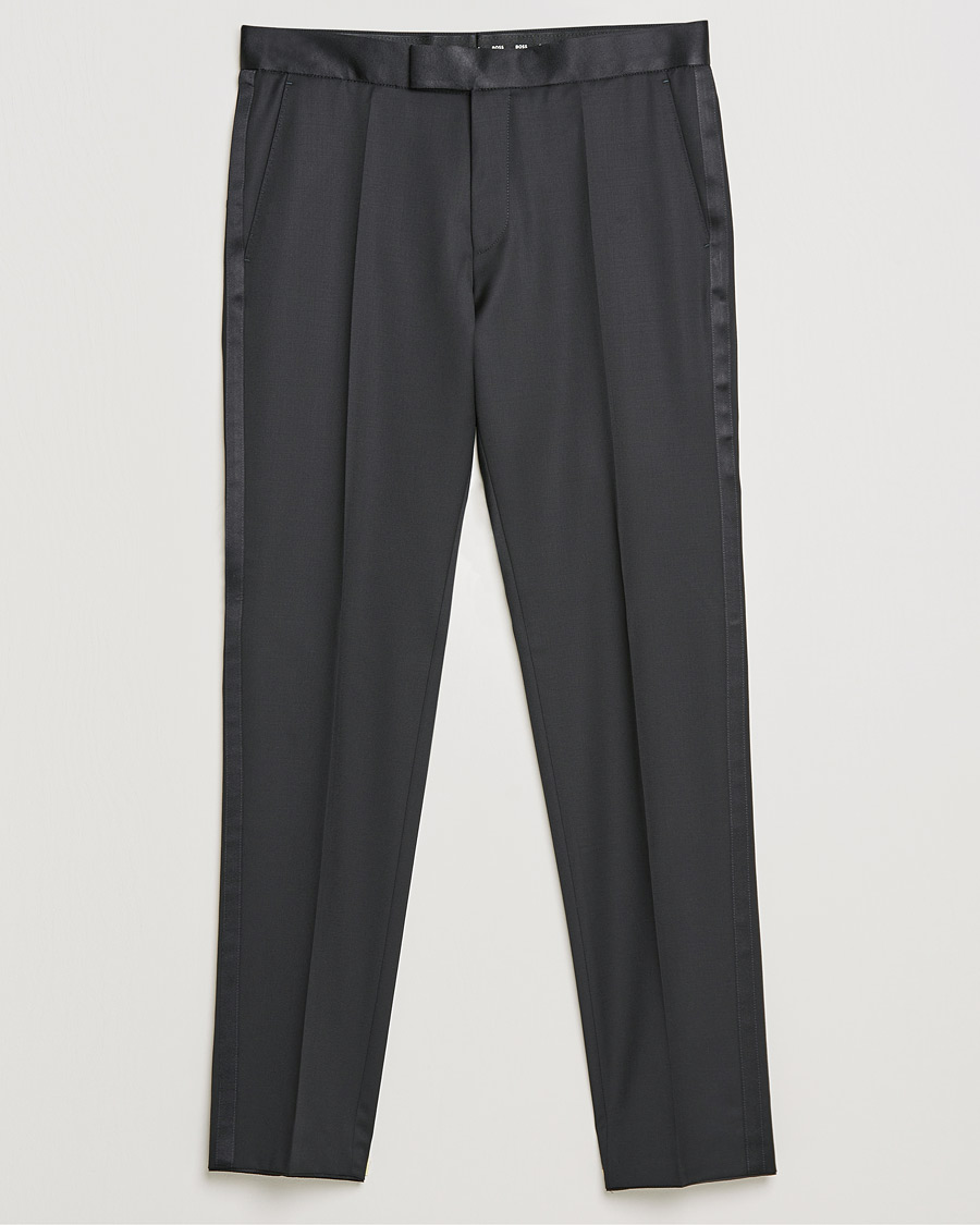 Homme | Pantalons | BOSS BLACK | Genius Tuxedo Trousers Black