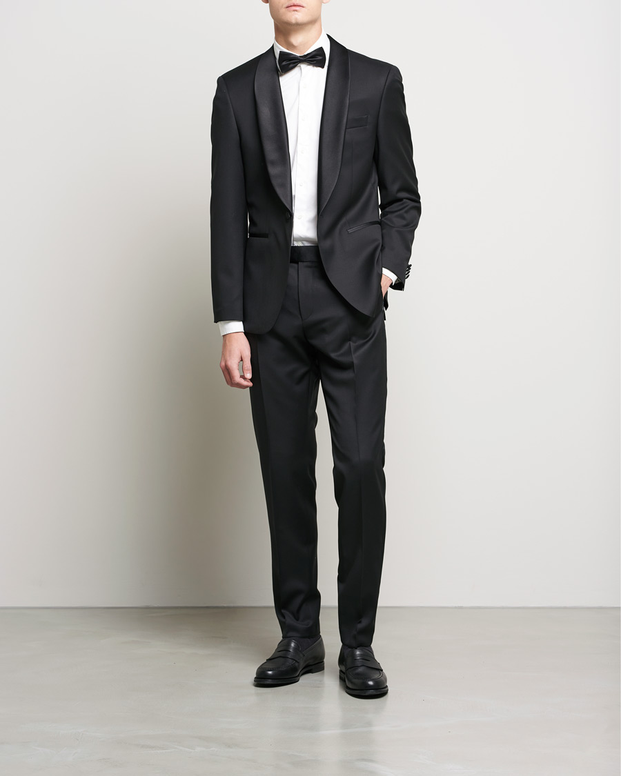 Homme | Pantalons | BOSS BLACK | Genius Tuxedo Trousers Black