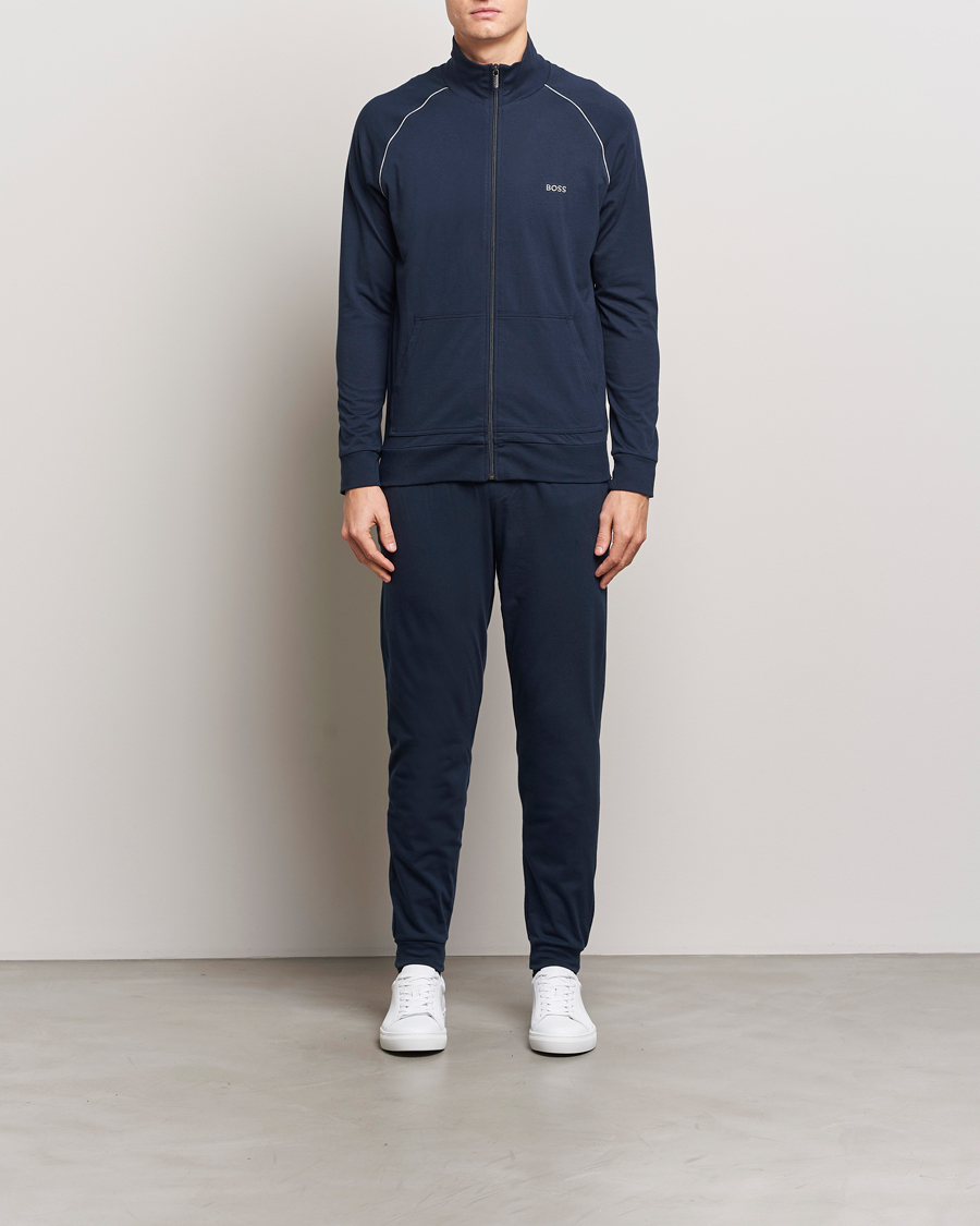 Homme | Pulls Et Tricots | BOSS BLACK | Mix & Match Full Zip Jacket Dark Blue