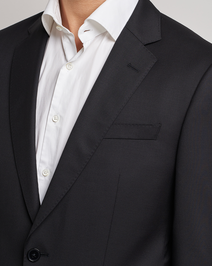 Homme | Blazers | BOSS BLACK | Huge Slim Fit Wool Blazer Black
