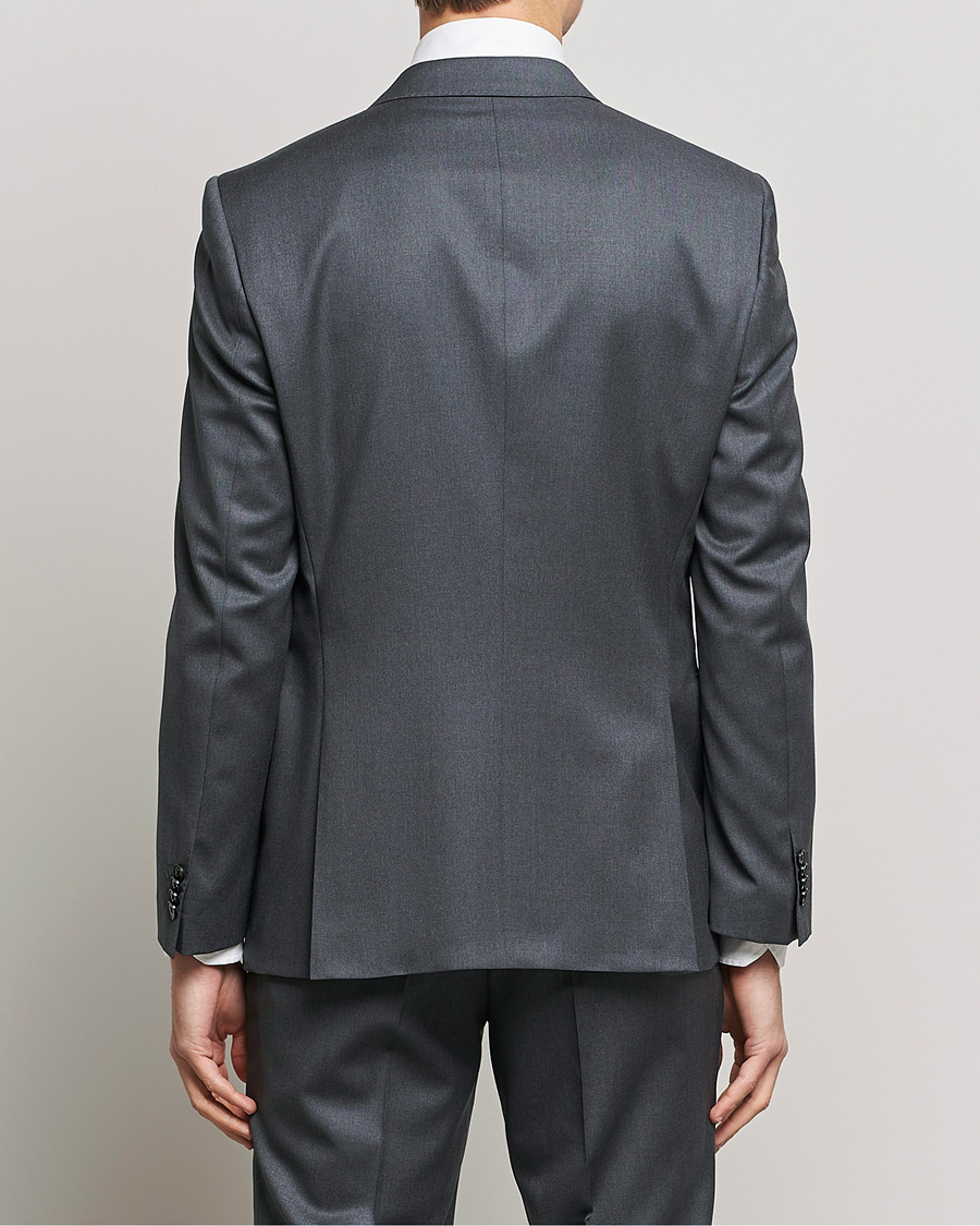Homme | Blazers | BOSS BLACK | Huge Slim Fit Wool Blazer Dark Grey