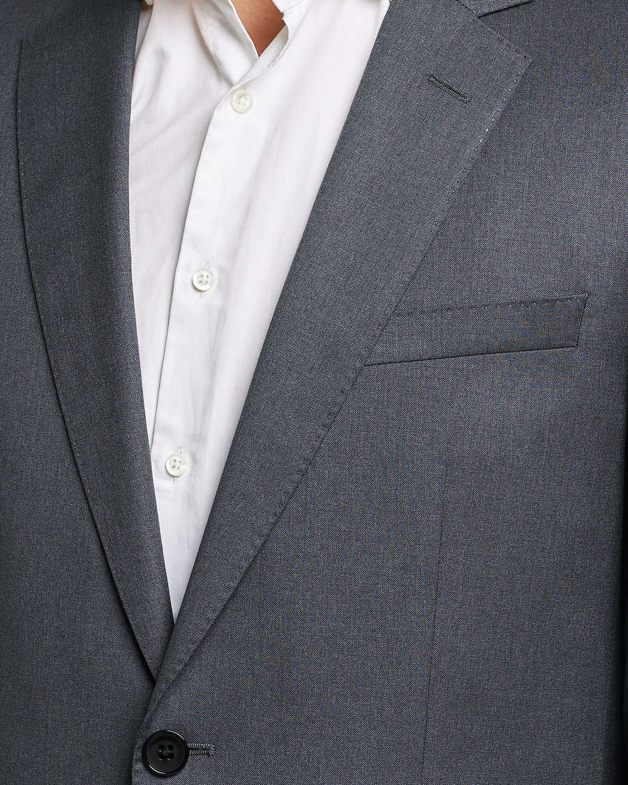 Homme | Blazers | BOSS BLACK | Huge Slim Fit Wool Blazer Dark Grey