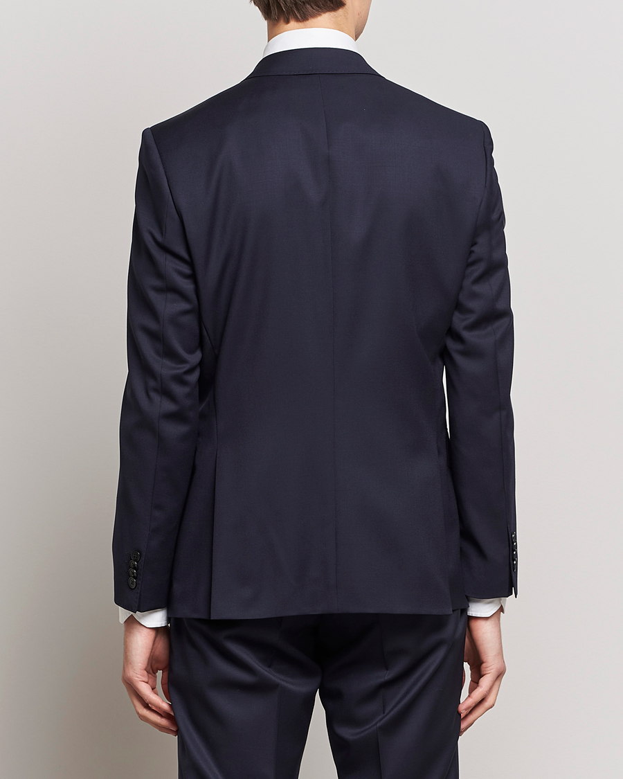 Homme | Blazers | BOSS BLACK | Huge Slim Fit Wool Blazer Dark Blue