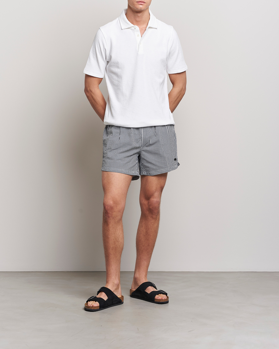 Homme | Polos | Stenströms | Terry Cotton Poloshirt White