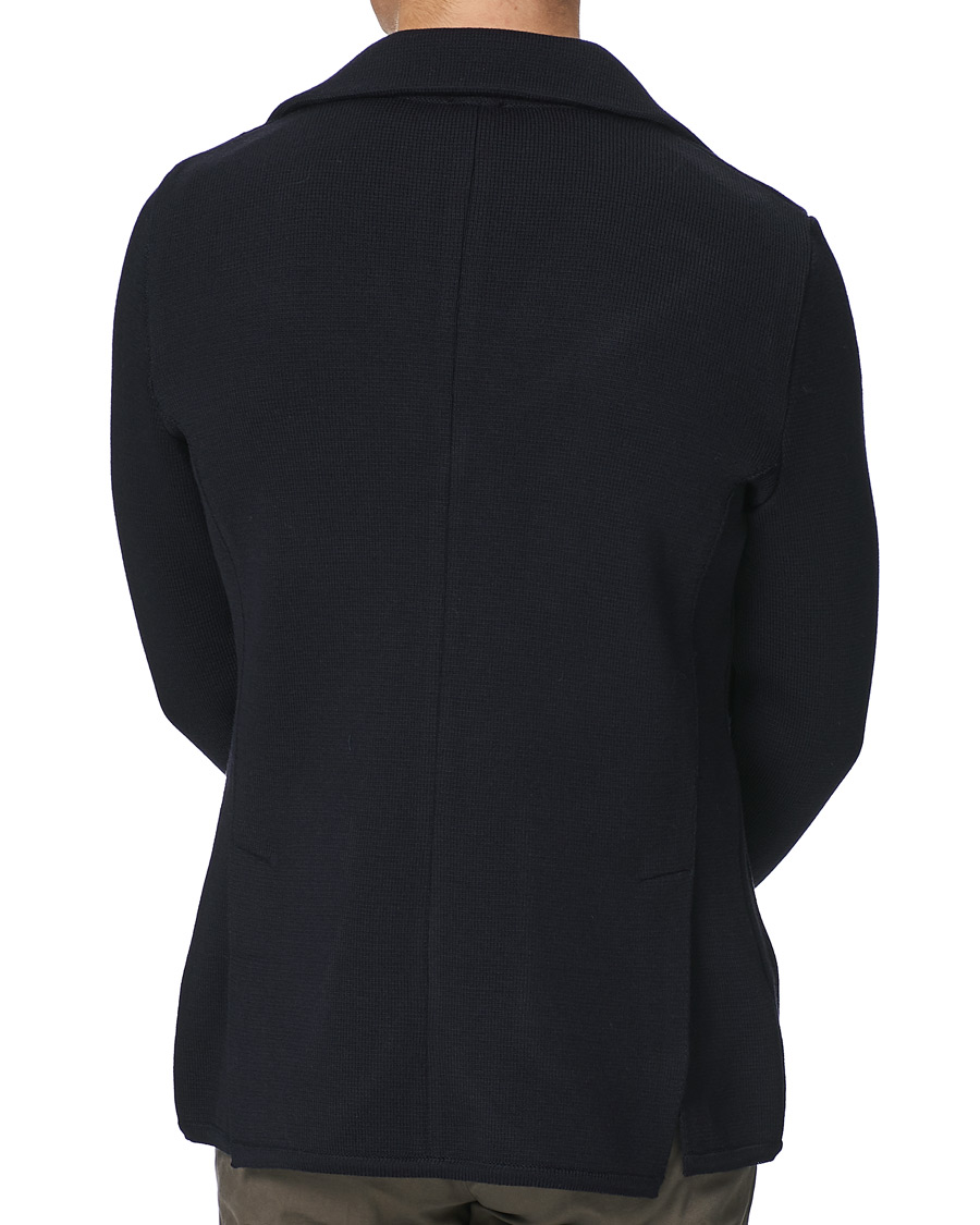 Homme | Blazers | Stenströms | Milano Knitted Merino Blazer Navy