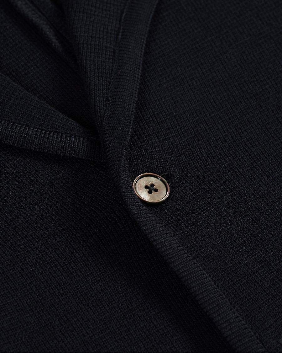 Homme | Blazers | Stenströms | Milano Knitted Merino Blazer Navy