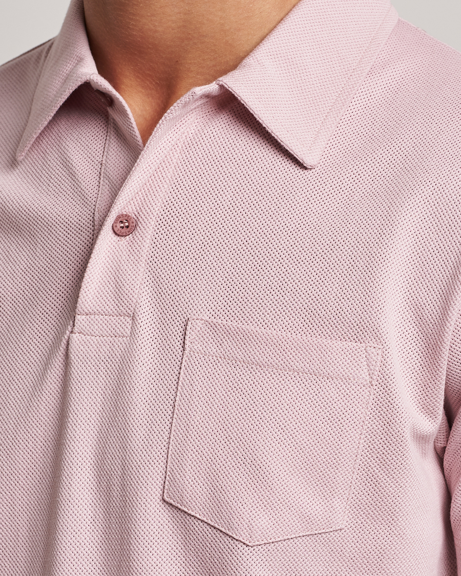 Homme | Polos | Sunspel | Riviera Polo Shirt Shell Pink