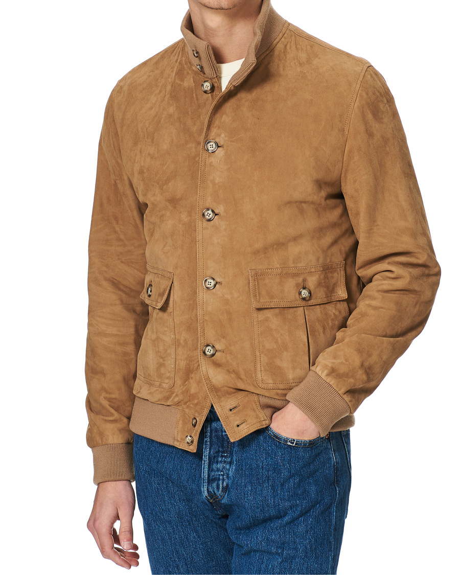 Homme | Manteaux Et Vestes | Valstar | Valstarino Suede Jacket Light Brown