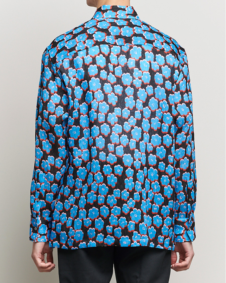 Homme | Chemises | Lanvin | Printed Flower Shirt Black/Blue