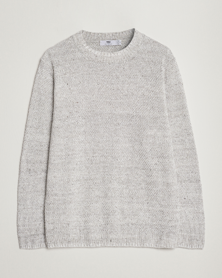 Homme | Pulls Et Tricots | Inis Meáin | Moss Stiched Linen Crew Neck Cream