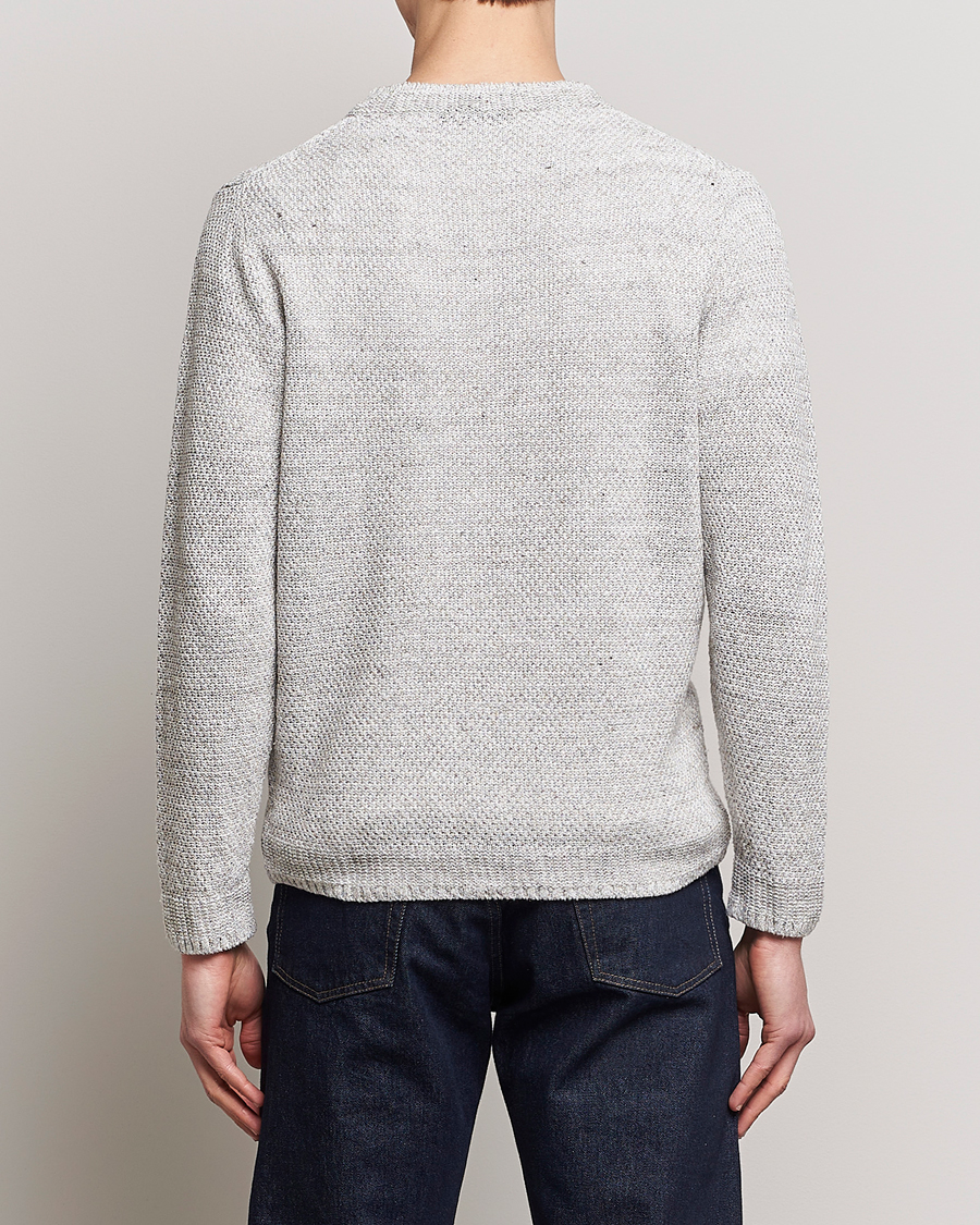 Homme | Pulls Et Tricots | Inis Meáin | Moss Stiched Linen Crew Neck Cream
