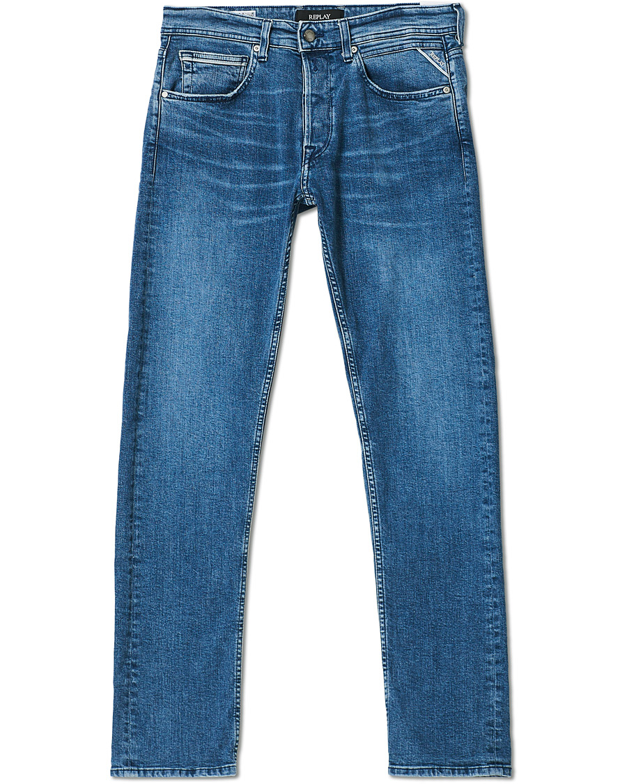 Homme | Jeans | Replay | Grover Straight Fit Clouds Jeans Medium Blue