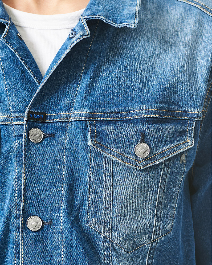 Homme | Manteaux Et Vestes | Replay | Hyperflex Re-Used Denim Jacket Medium Blue