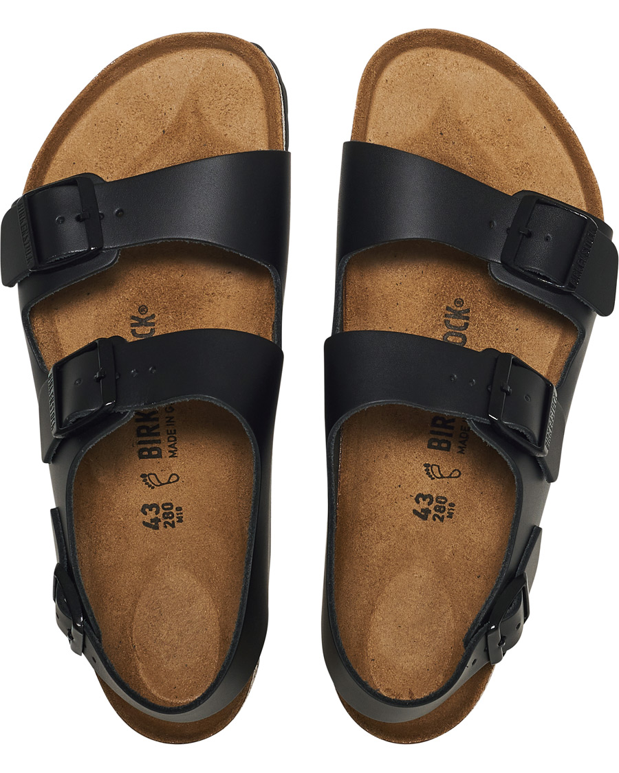 Homme | BIRKENSTOCK Milano Classic Footbed Black Leather | BIRKENSTOCK | Milano Classic Footbed Black Leather