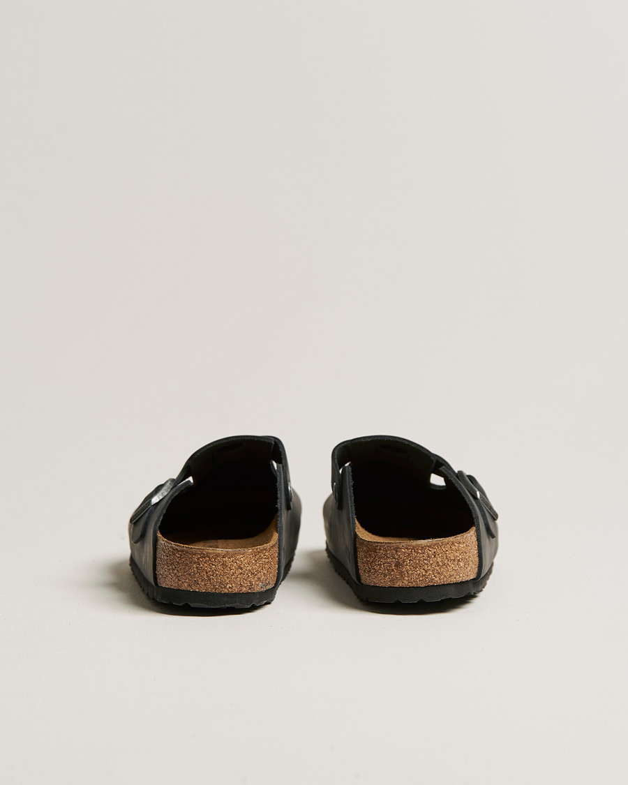 Homme | Sandales Et Mules | BIRKENSTOCK | Boston Classic Footbed Black Oiled Leather