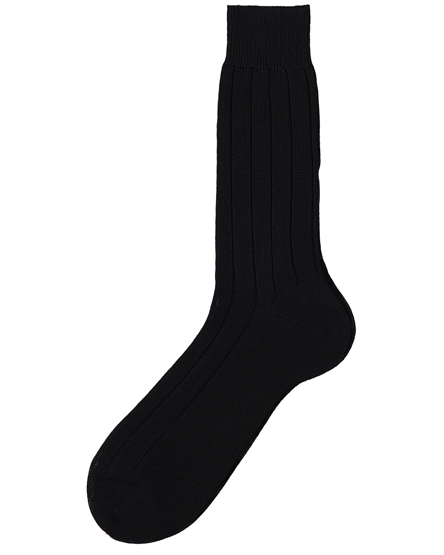 Homme | Sous-Vêtements Et Chaussettes | Bresciani | Wide Ribbed Cotton Socks Black